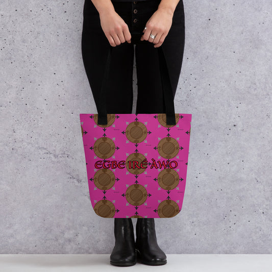 Egbe Ire Awo Red Violet Logo Tote bag