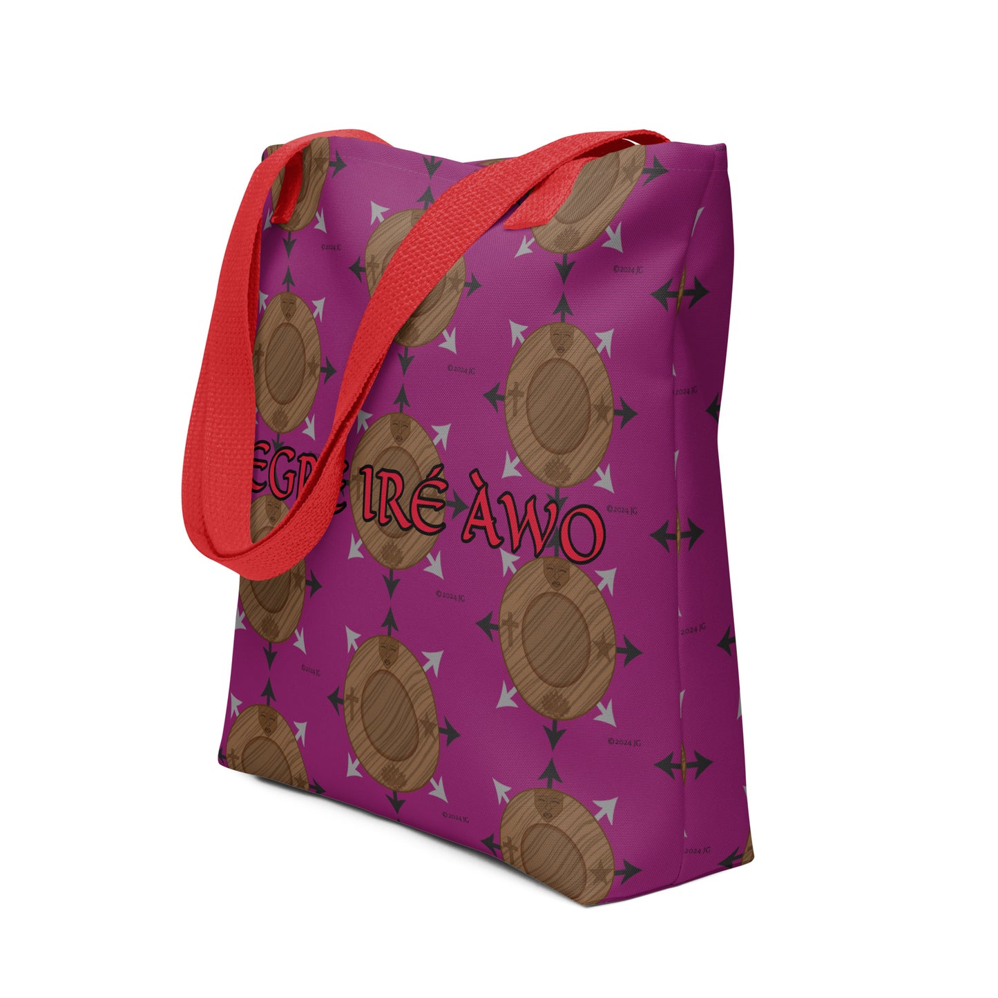 Egbe Ire Awo Eggplant Logo Tote bag