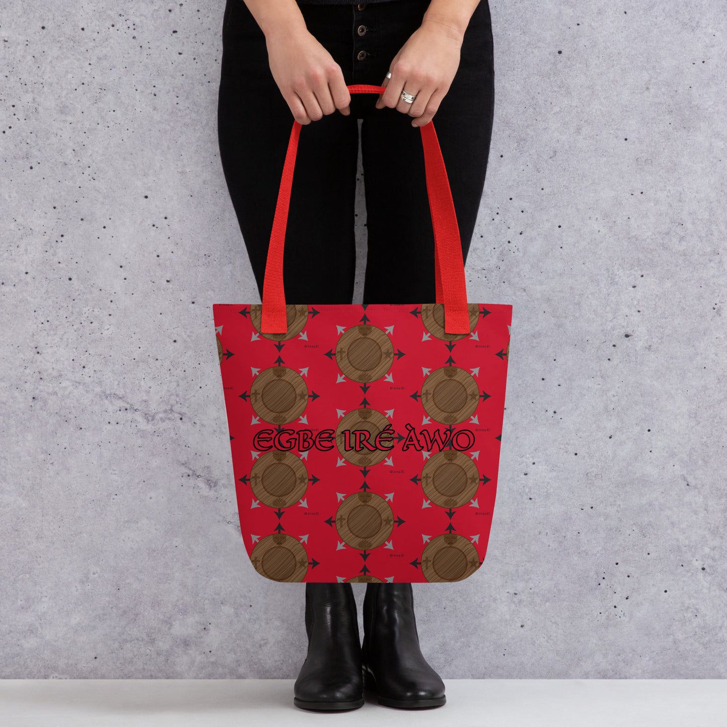 Egbe Ire Awo Red Logo Tote bag