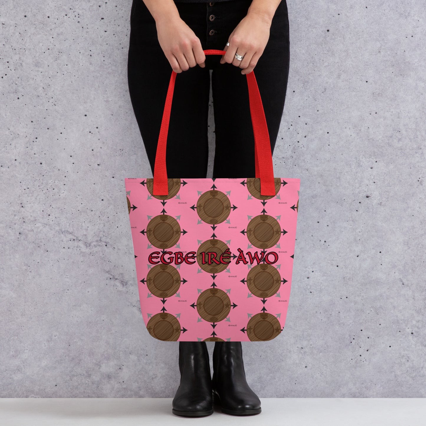 Egbe Ire Awo Pink Logo Tote bag