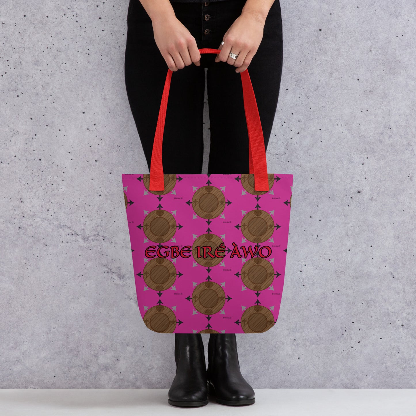 Egbe Ire Awo Red Violet Logo Tote bag