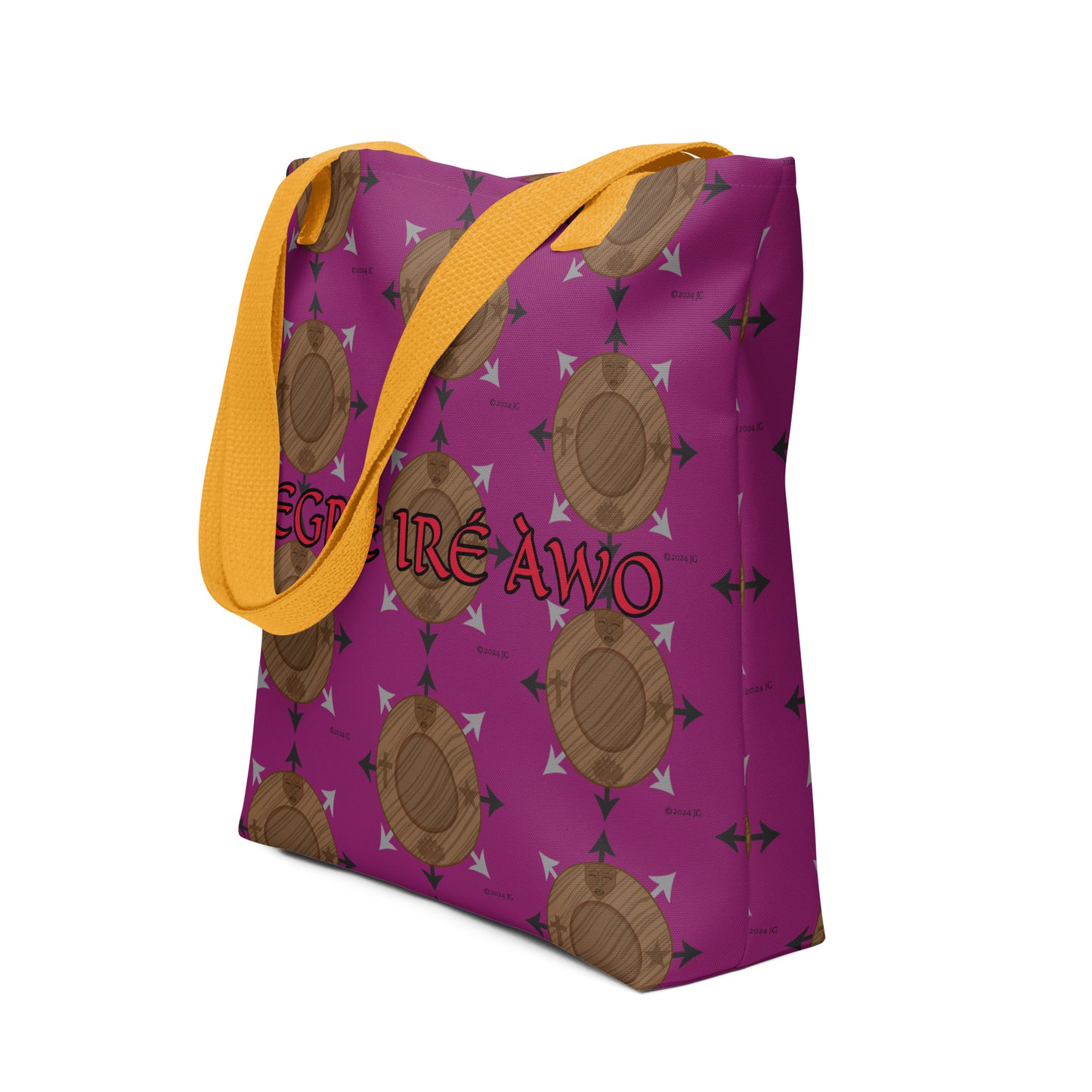 Egbe Ire Awo Eggplant Logo Tote bag