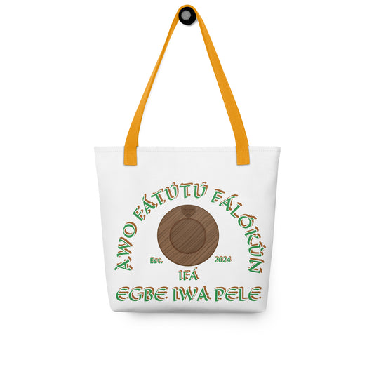 Personalized Egbe Iwa Pele Signature Logo 4 Tote bag