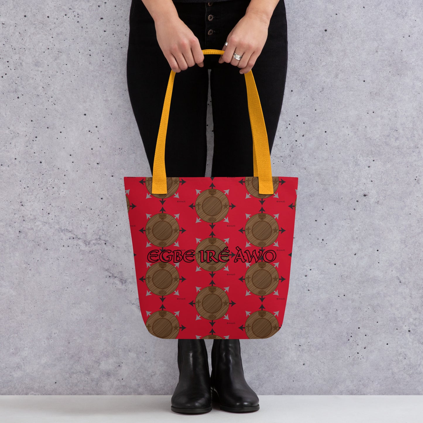 Egbe Ire Awo Red Logo Tote bag