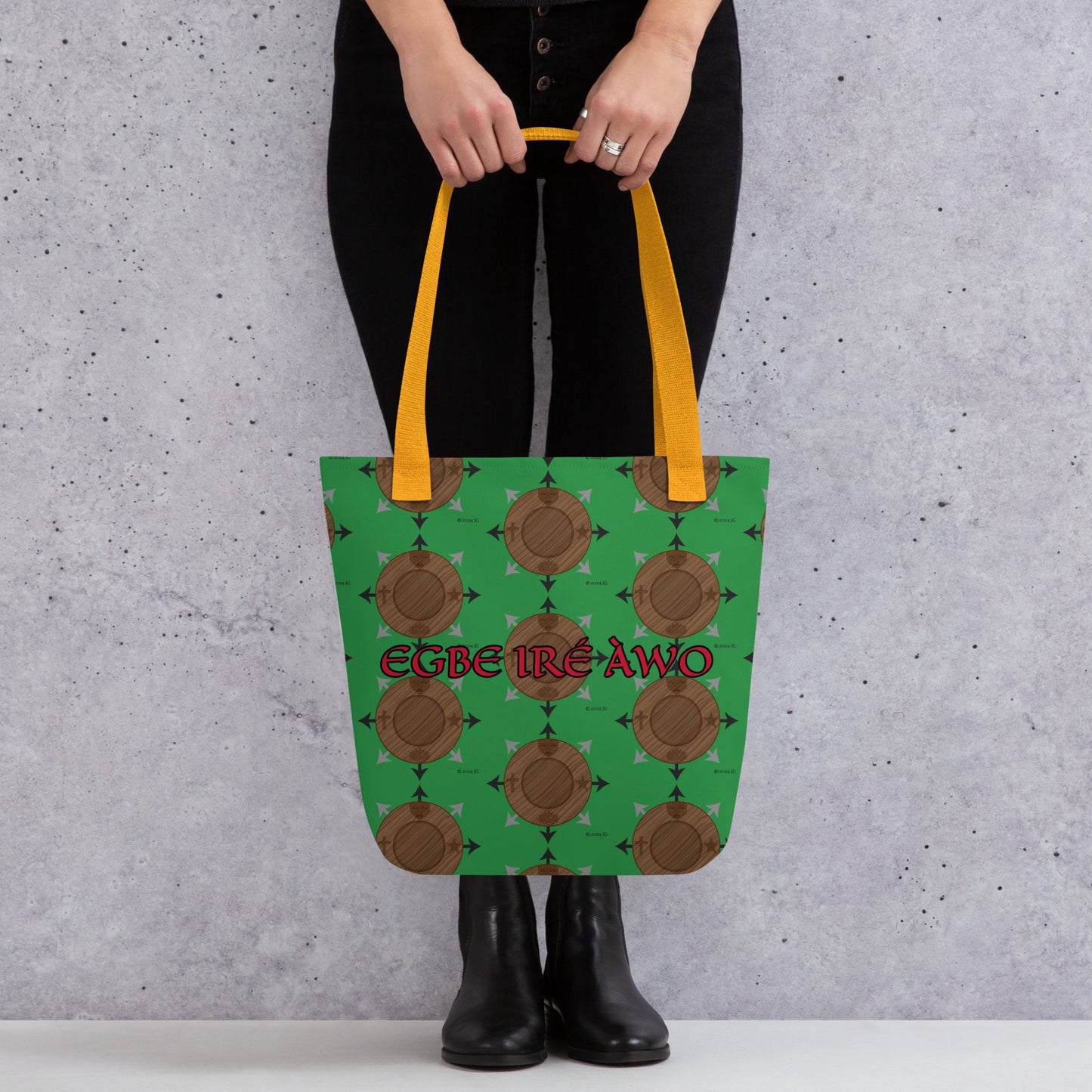 Egbe Ire Awo Green Logo Tote bag