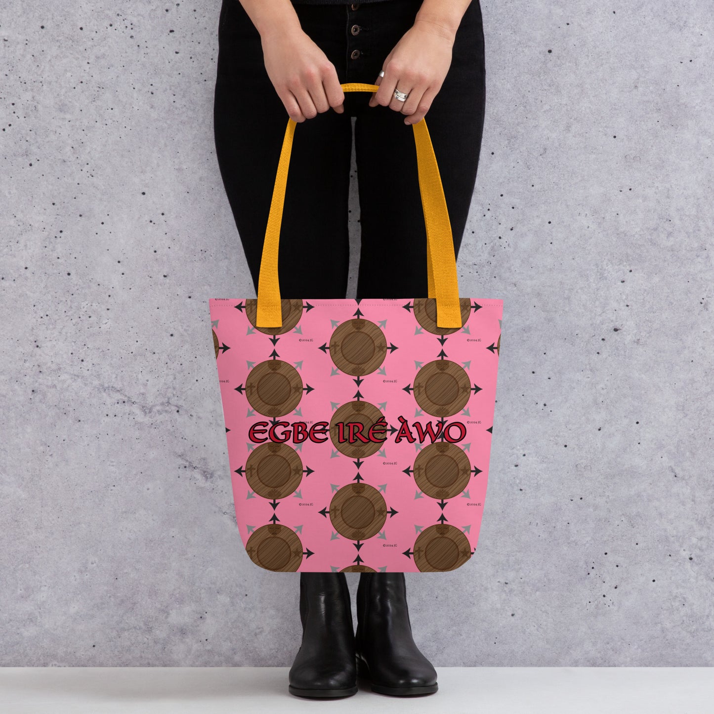 Egbe Ire Awo Pink Logo Tote bag