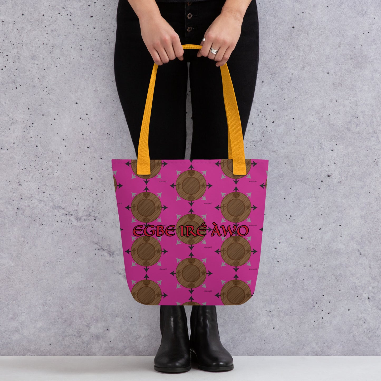 Egbe Ire Awo Red Violet Logo Tote bag