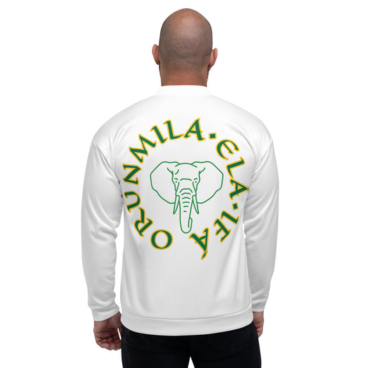 Orisha Trinity Orunmila ELA IFA Lucumi Unisex Bomber Jacket