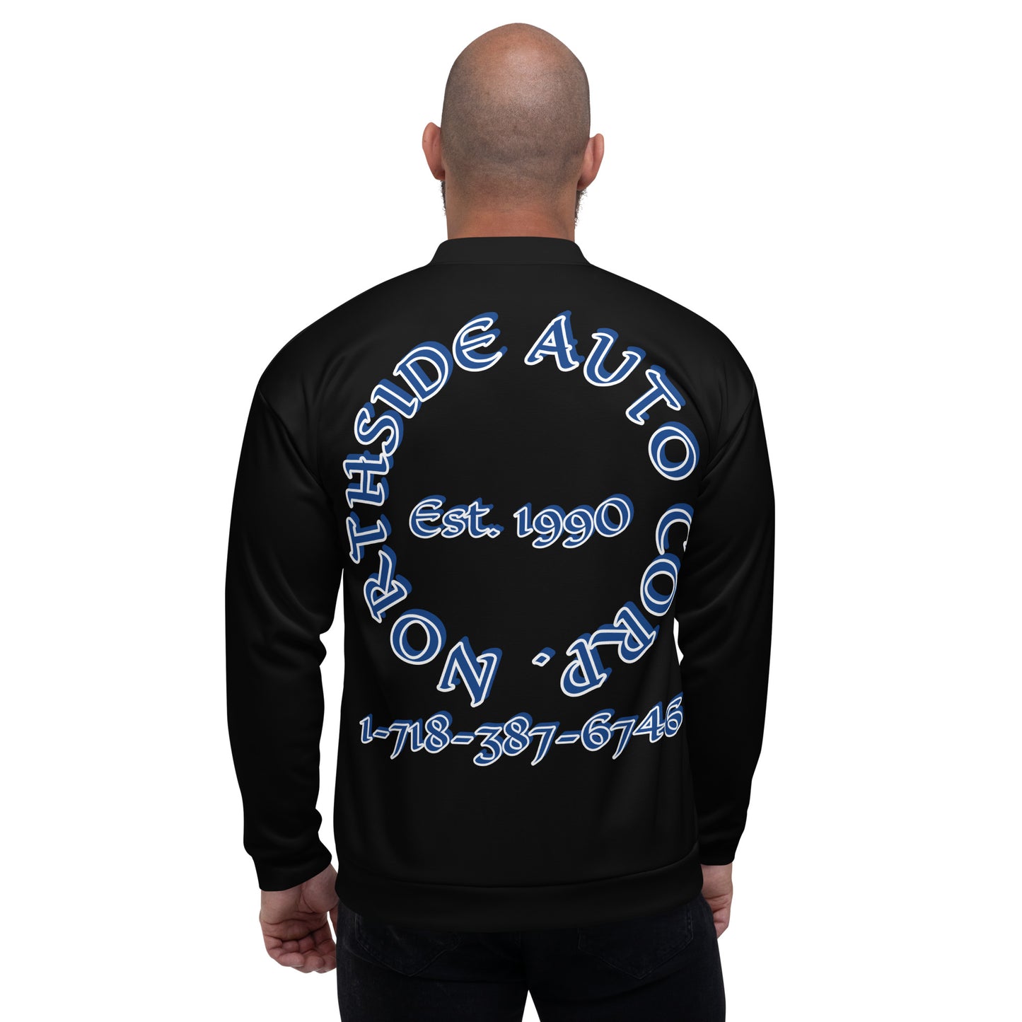 Northside Auto Black/Blue Unisex Bomber Jacket