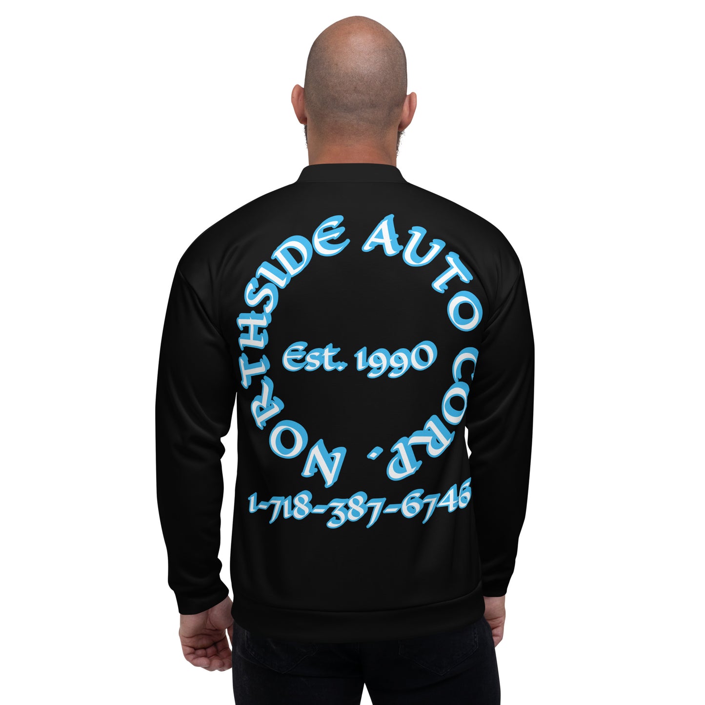 Northside Auto Black/White/Marine Unisex Bomber Jacket