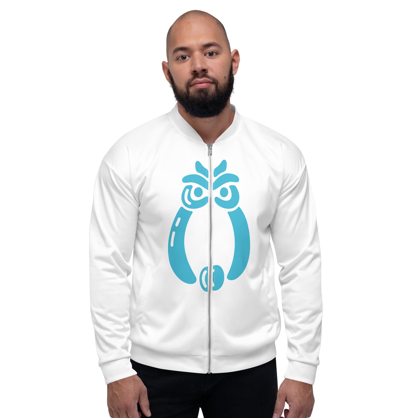 Egbe Ire Awo Signature Sky Blue Unisex Bomber Jacket