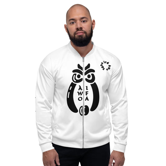 Egbe Ire Awo Signature Logo Black Unisex Bomber Jacket