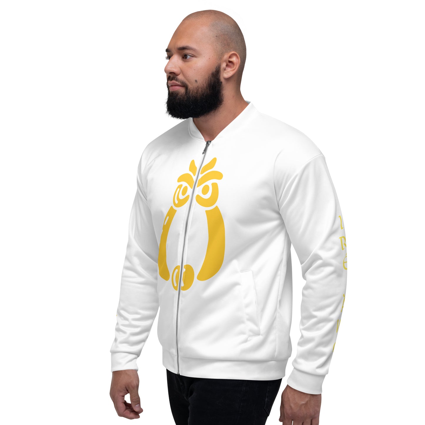 Egbe Ire Awo Signature Yellow Unisex Bomber Jacket