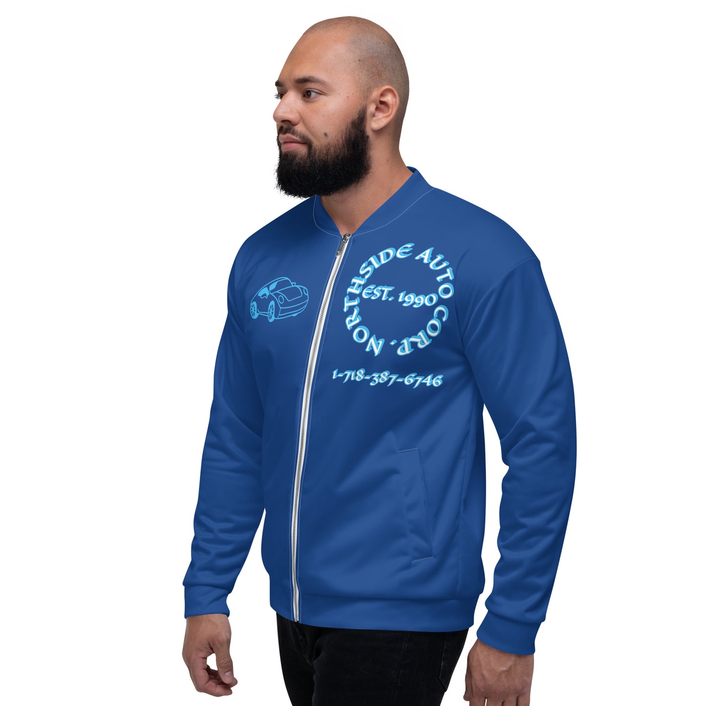 Northside Auto Blue/Marine Unisex Bomber Jacket