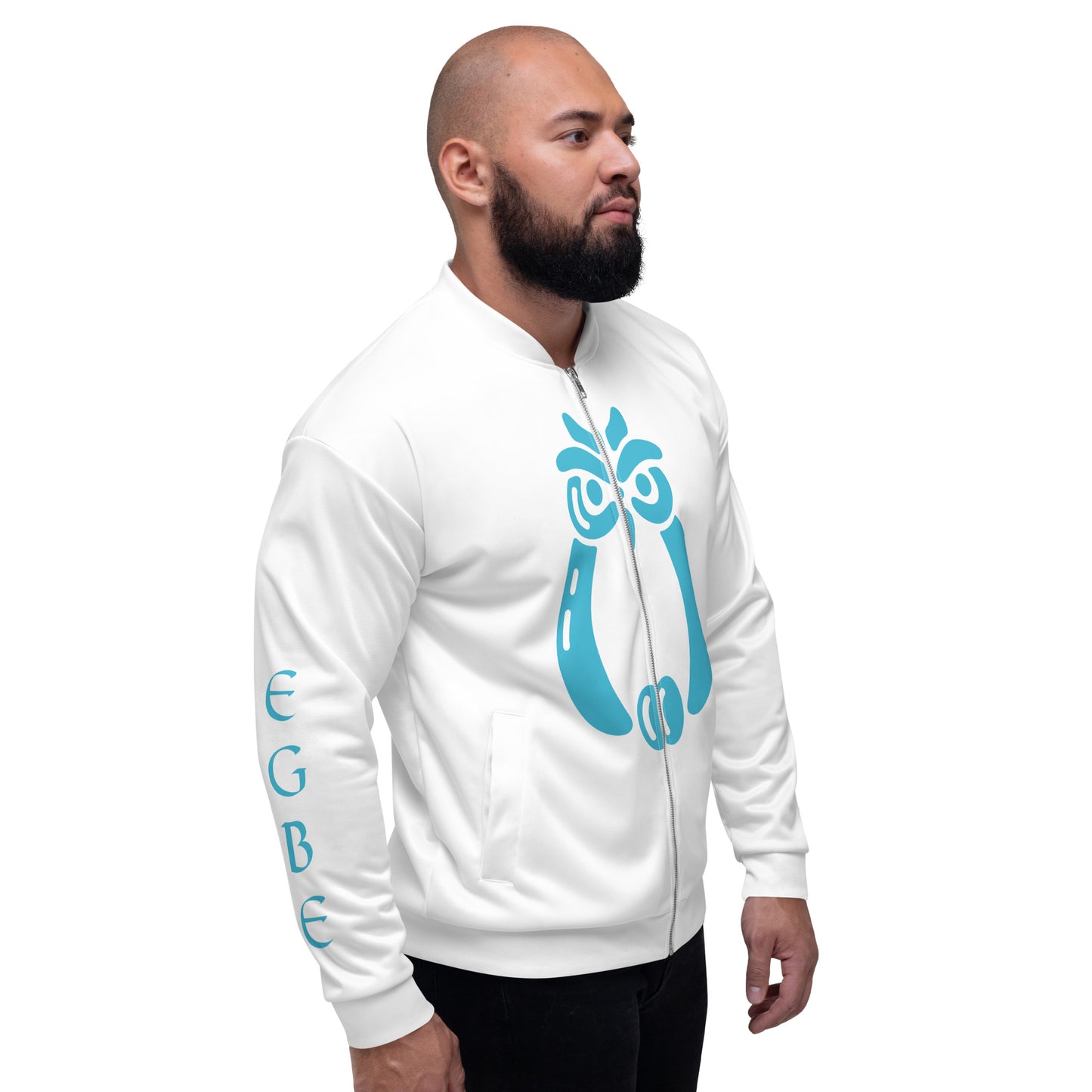 Egbe Ire Awo Signature Sky Blue Unisex Bomber Jacket