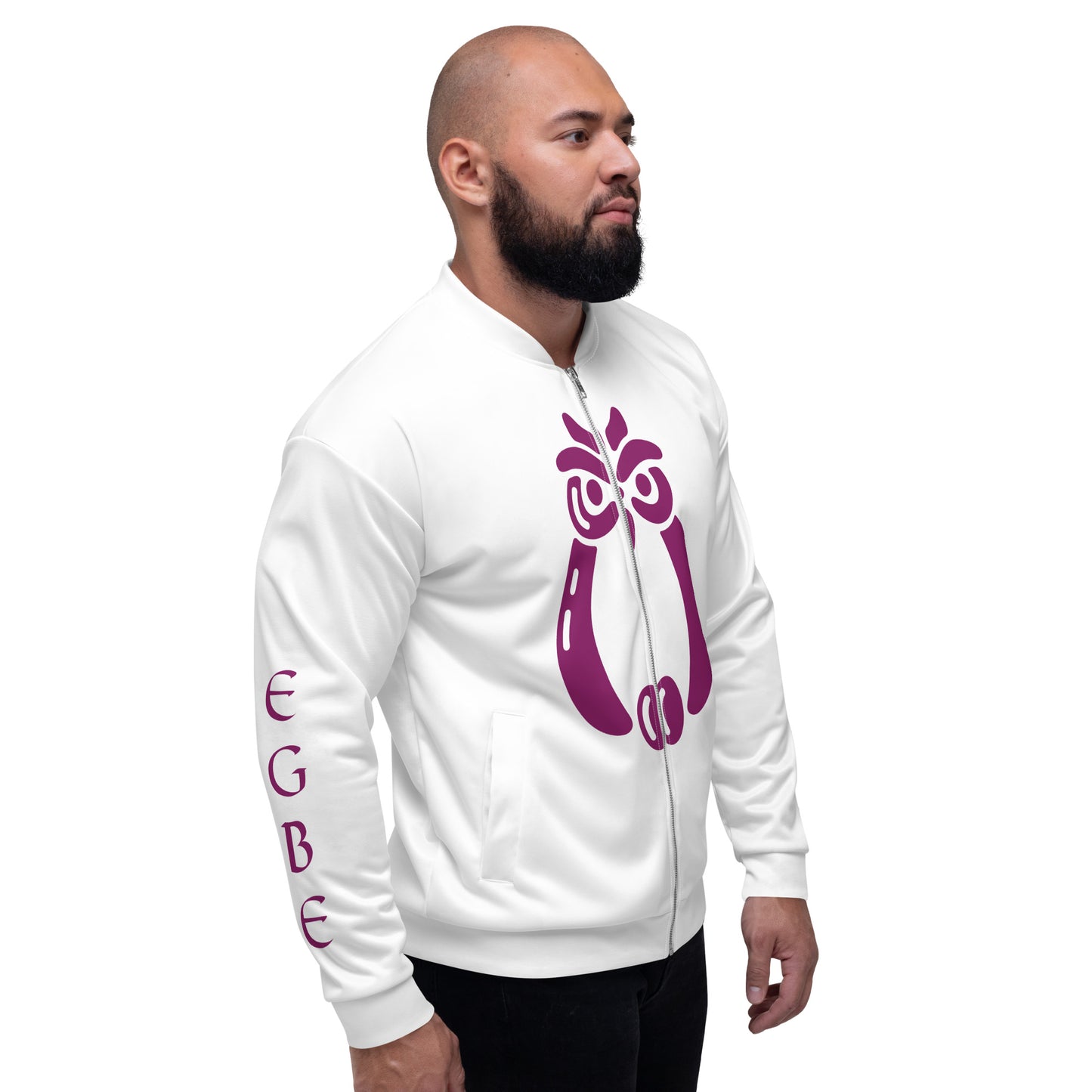 Egbe Ire Awo Signature Eggplant  Unisex Bomber Jacket