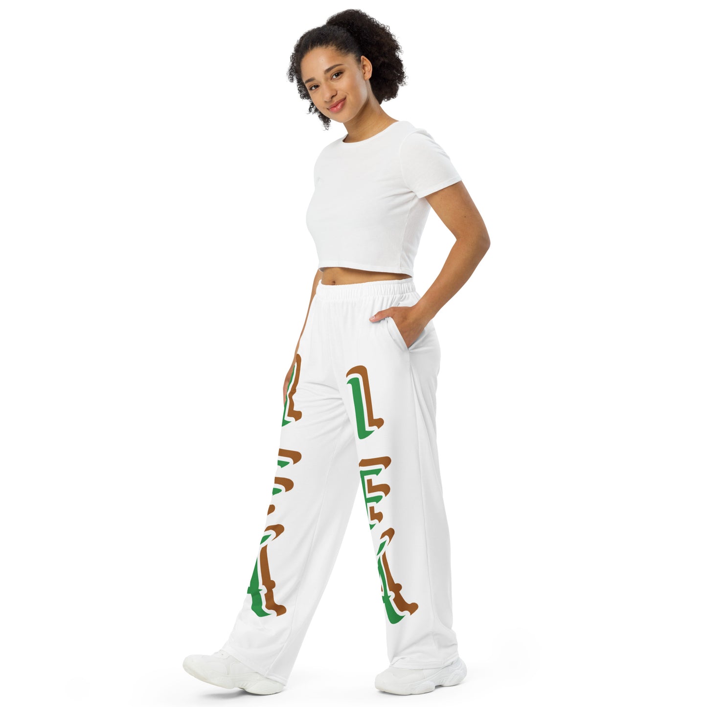 IFÁ Isese Script All-over print unisex wide-leg pants