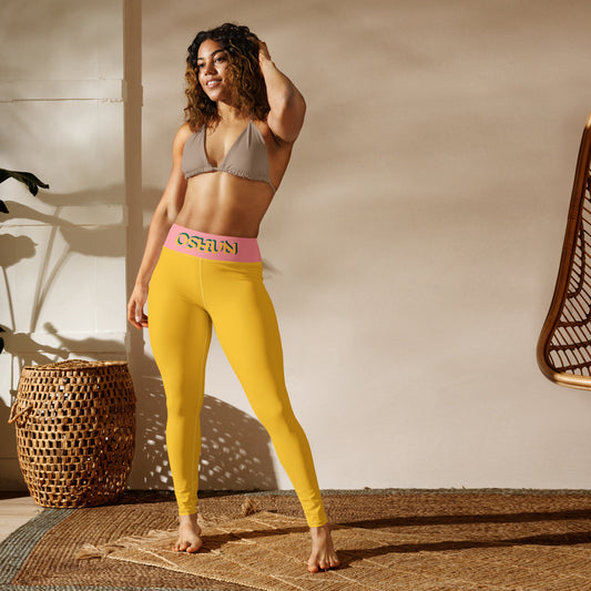 Oshun Ololodi  Yellow/Pink Yoga Leggings