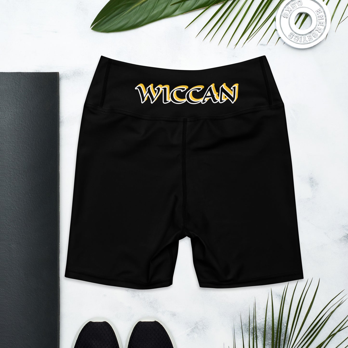 Wiccan 7 Black Yoga Shorts