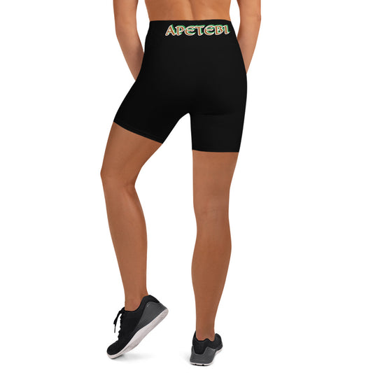 Apetebi Isese Reverse Black Yoga Shorts