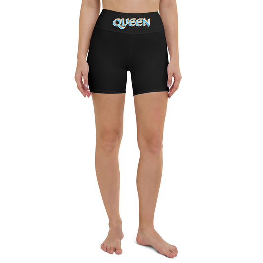 Queen 5 Black Yoga Shorts