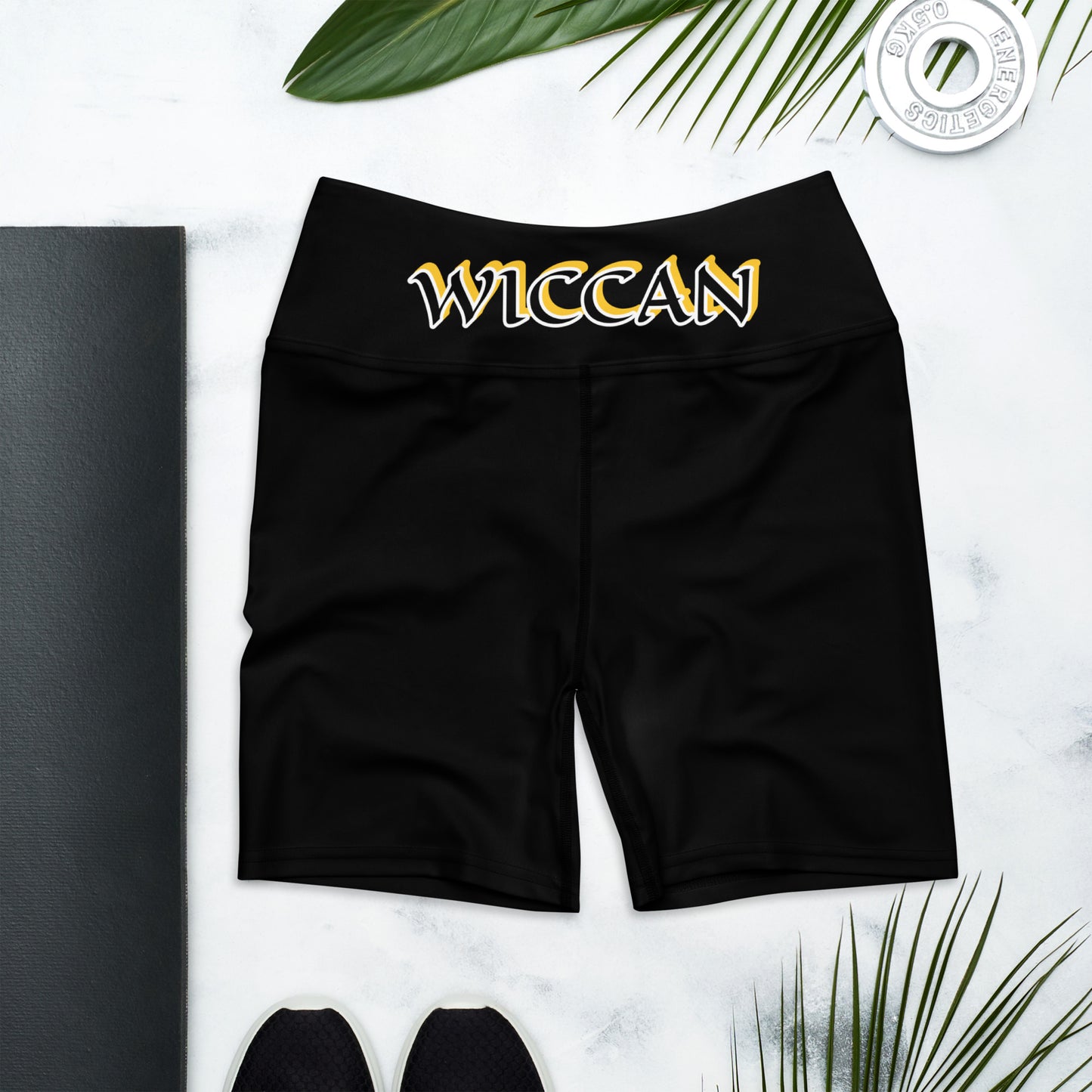 Wiccan 7 Black Yoga Shorts