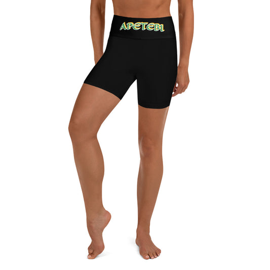 Apetebi Lucumi  Black Yoga Shorts