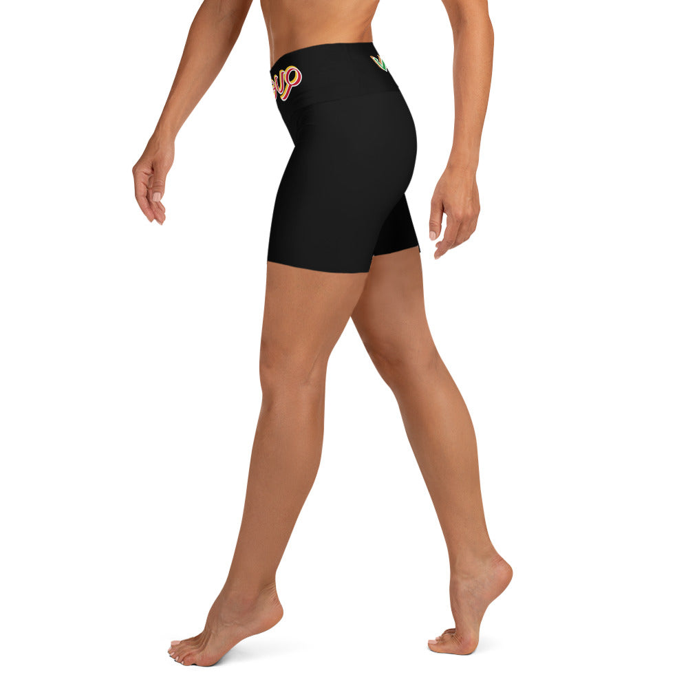 Queen 1 Black Yoga Shorts