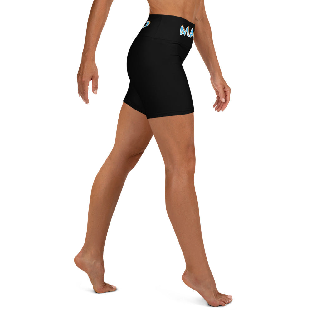 Mambo 5 Black Yoga Shorts