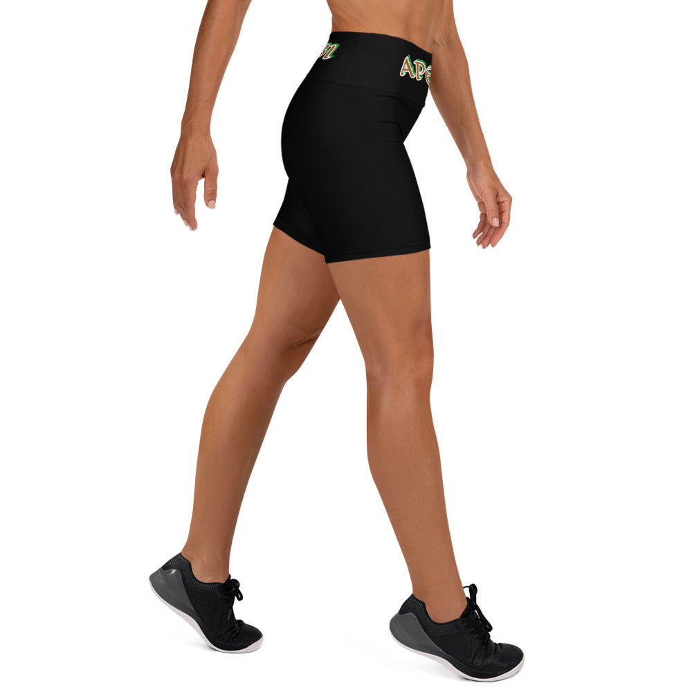 Apetebi Isese Reverse Black Yoga Shorts