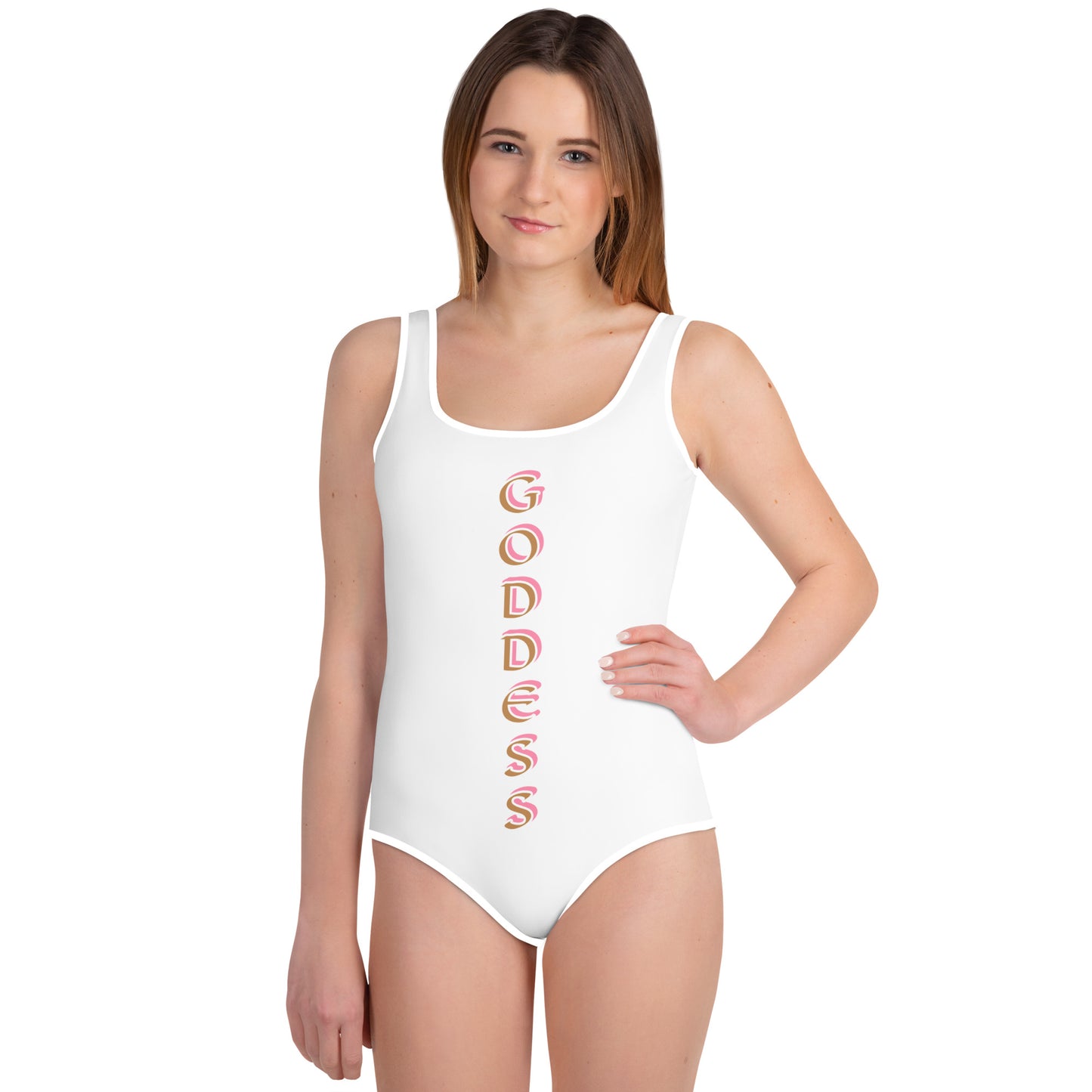 Goddess Vertical All-Over Print Youth Swimsuit