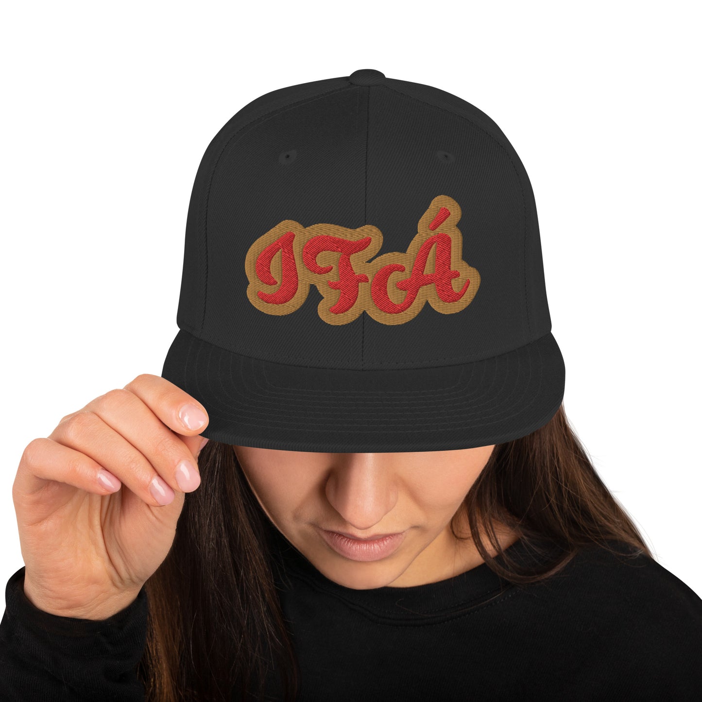 IFÁ Red 7 Script Snapback Hat