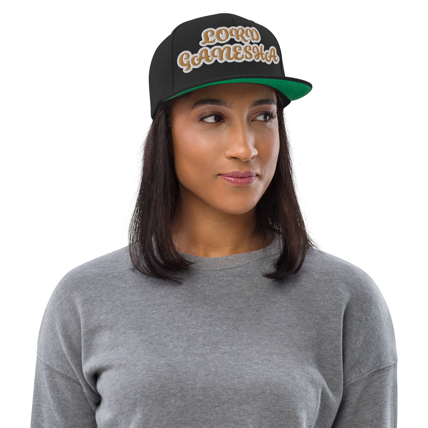 LORD GANESHA 1 Reverse Script Snapback hat
