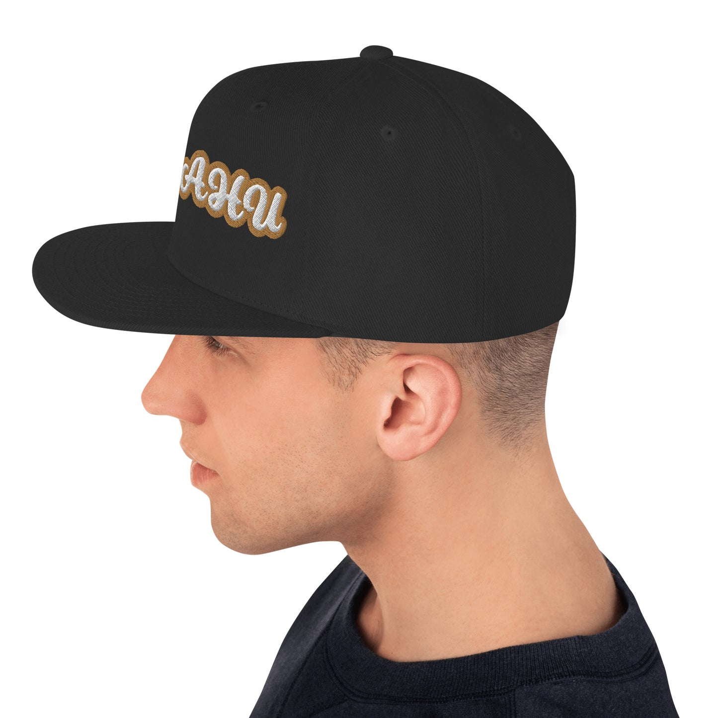 YUCAHU 1   Script Snapback hat