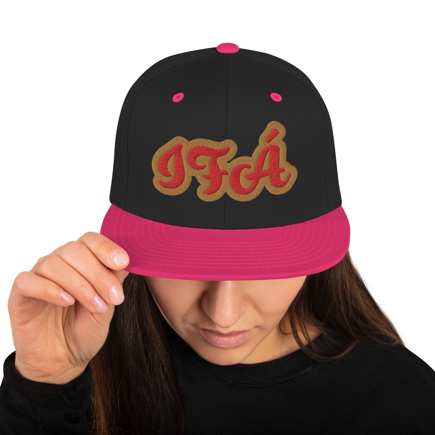 IFÁ Red 7 Script Snapback Hat
