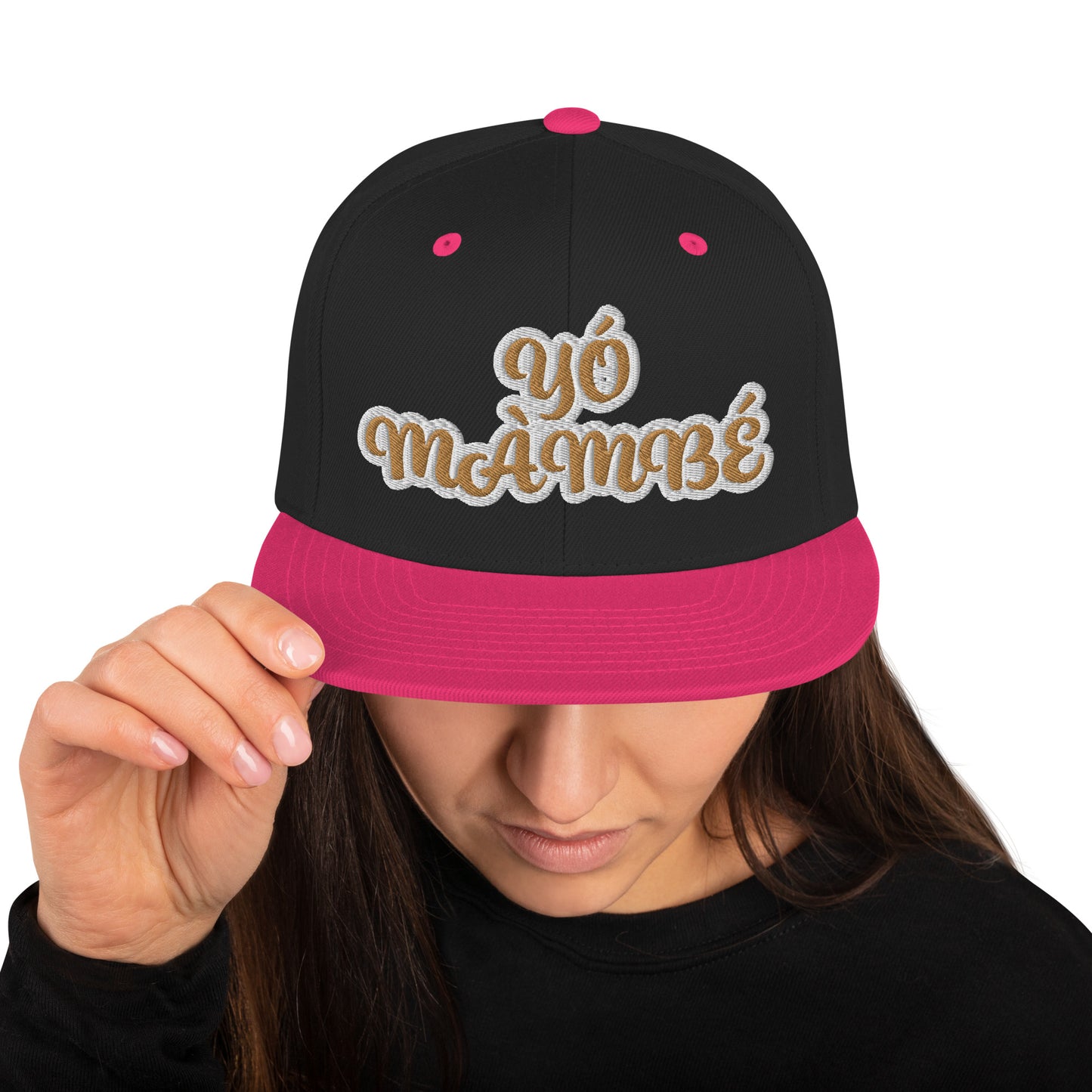 Yo Mambe Reverse Script Snapback hat