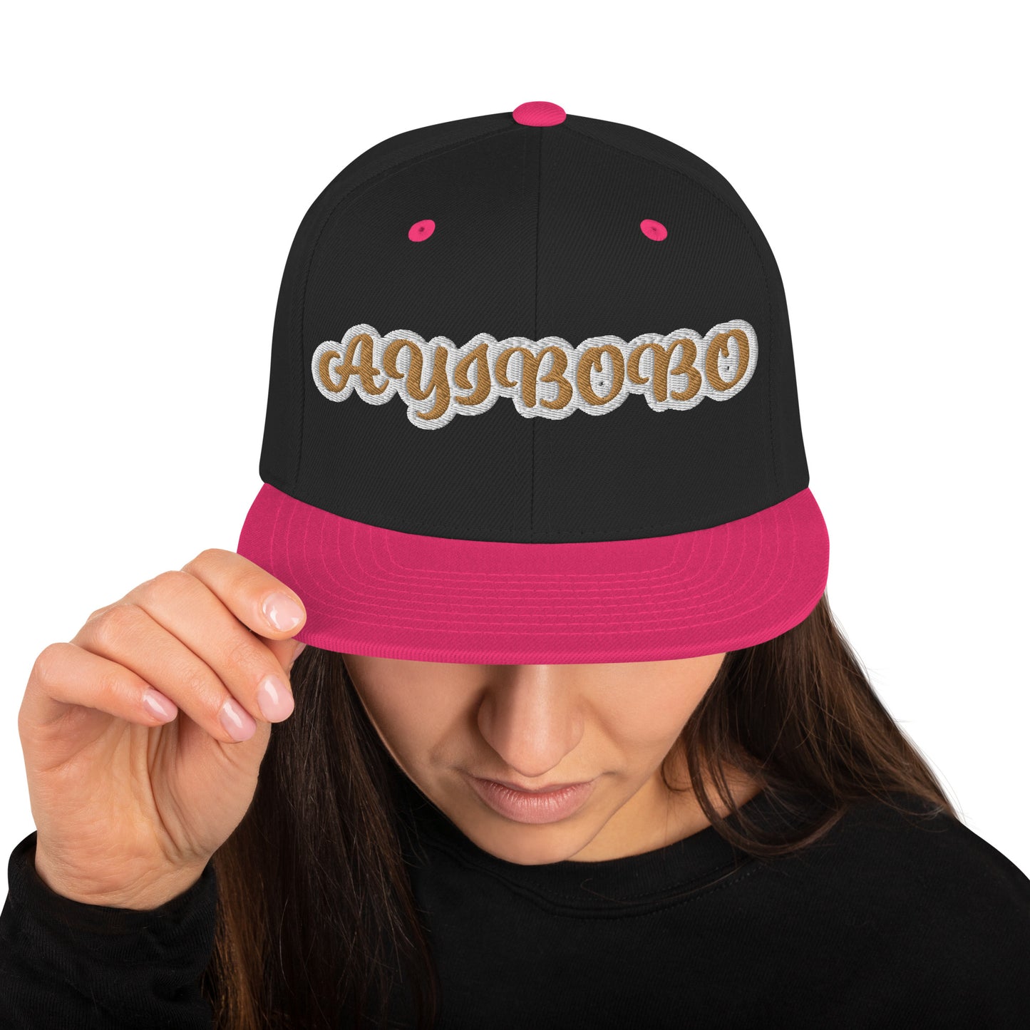 Ayibobo Reverse Script Snapback hat
