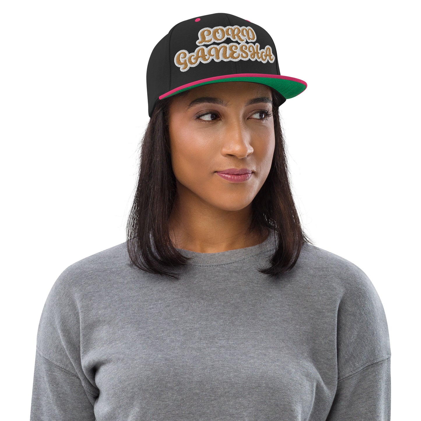 LORD GANESHA 1 Reverse Script Snapback hat
