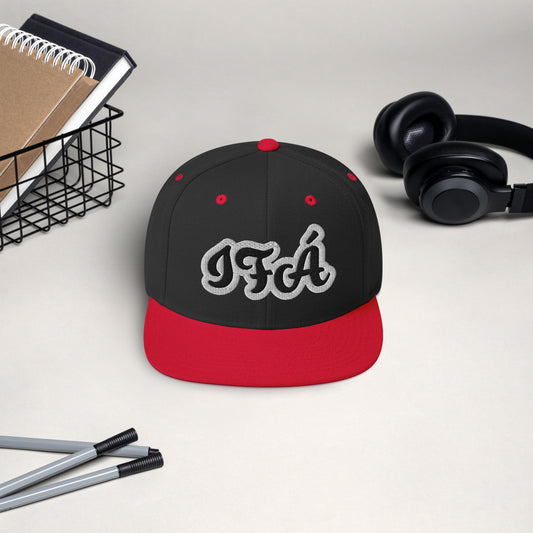 IFÁ Red 1 Script Snapback Hat