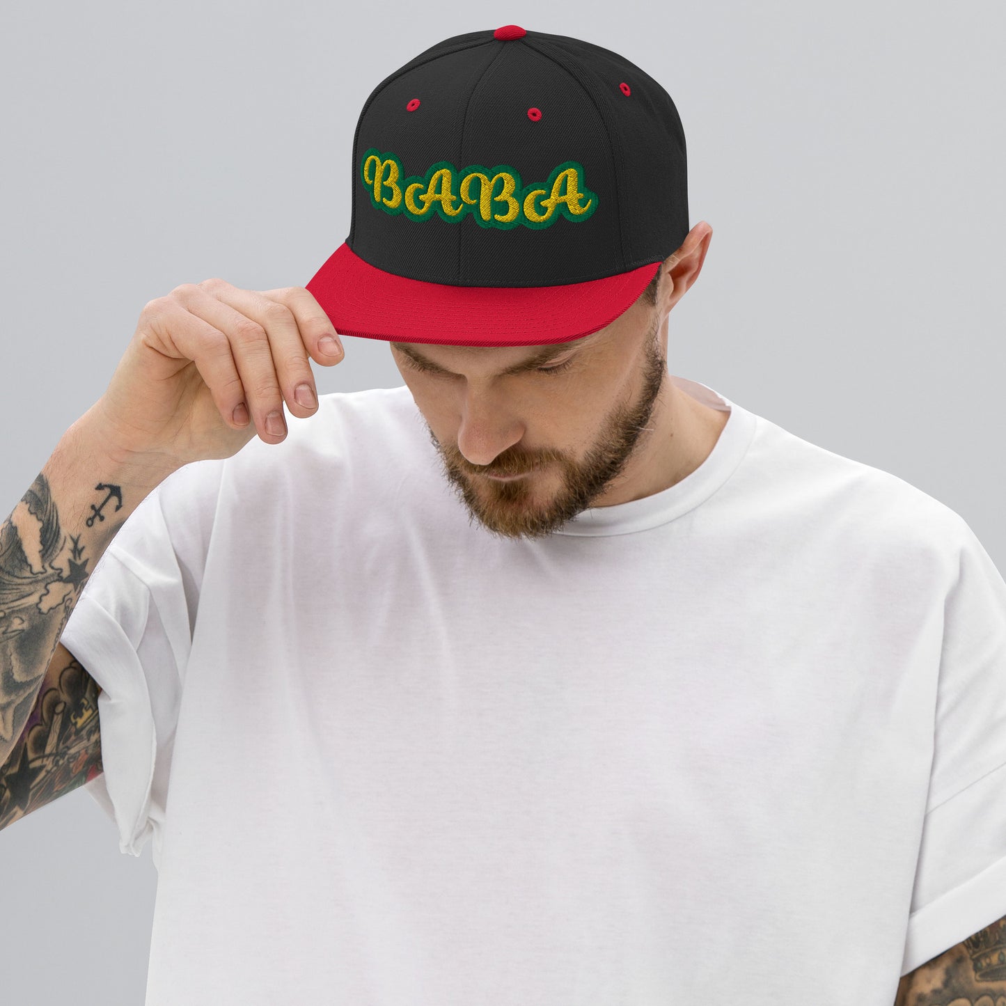 Baba 1 Lucumi Reverse Script Snapback hat