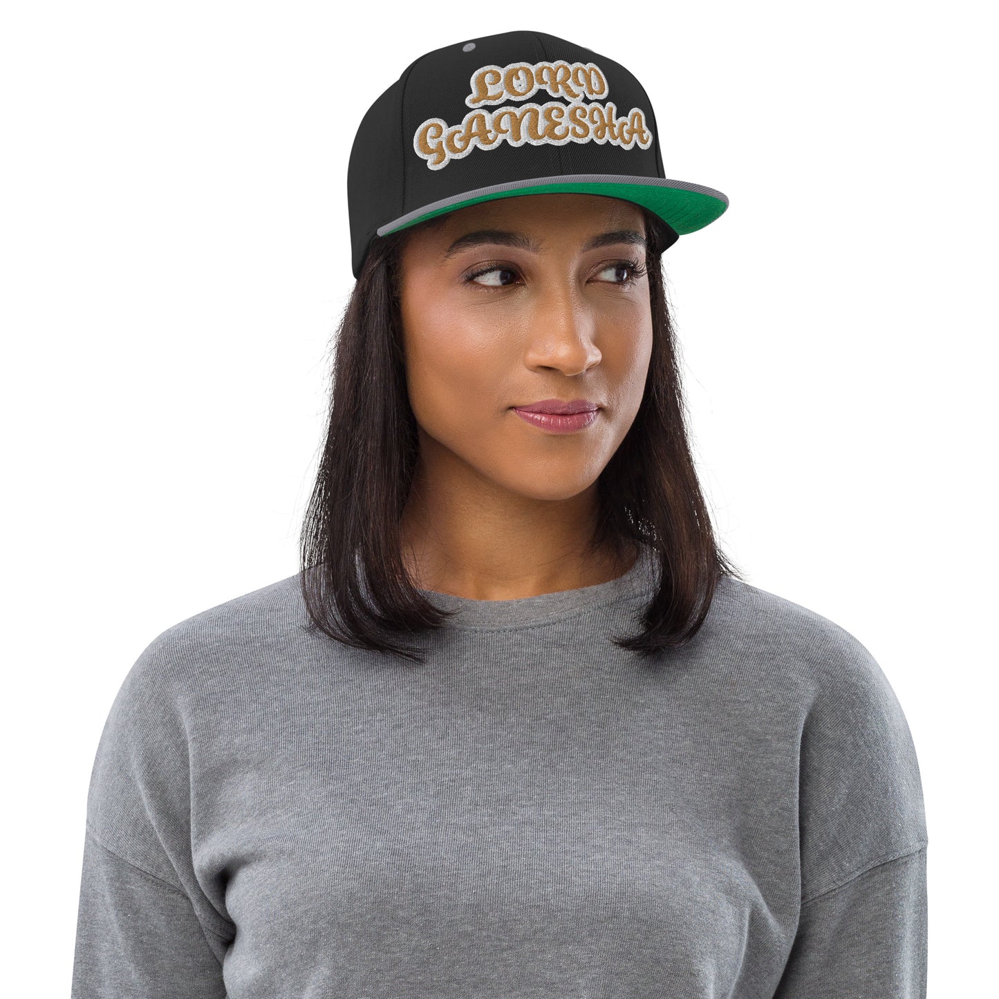 LORD GANESHA 1 Reverse Script Snapback hat