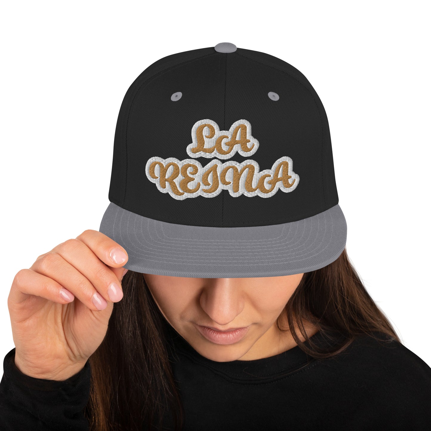 La Reina Reverse Script Snapback hat