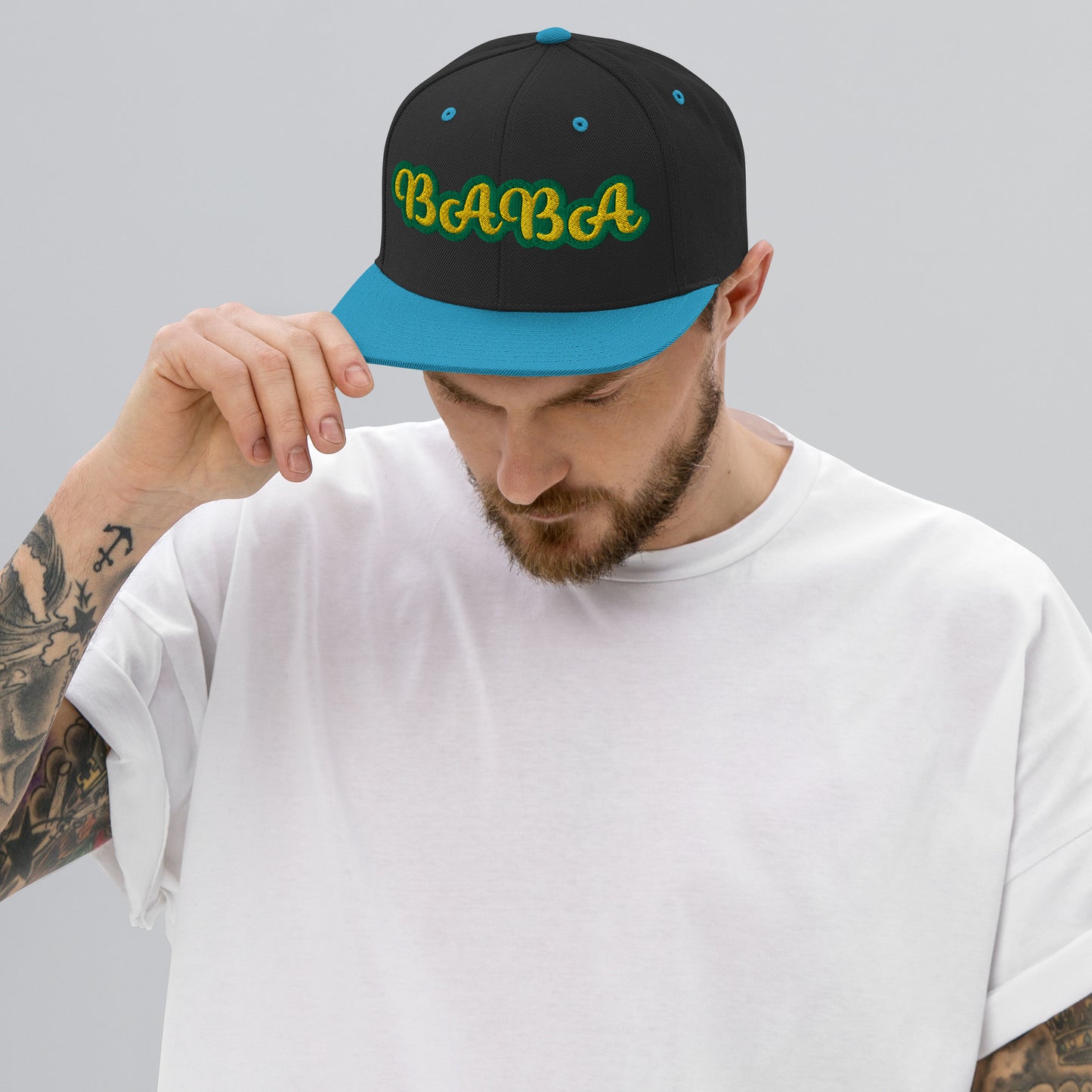 Baba 1 Lucumi Reverse Script Snapback hat