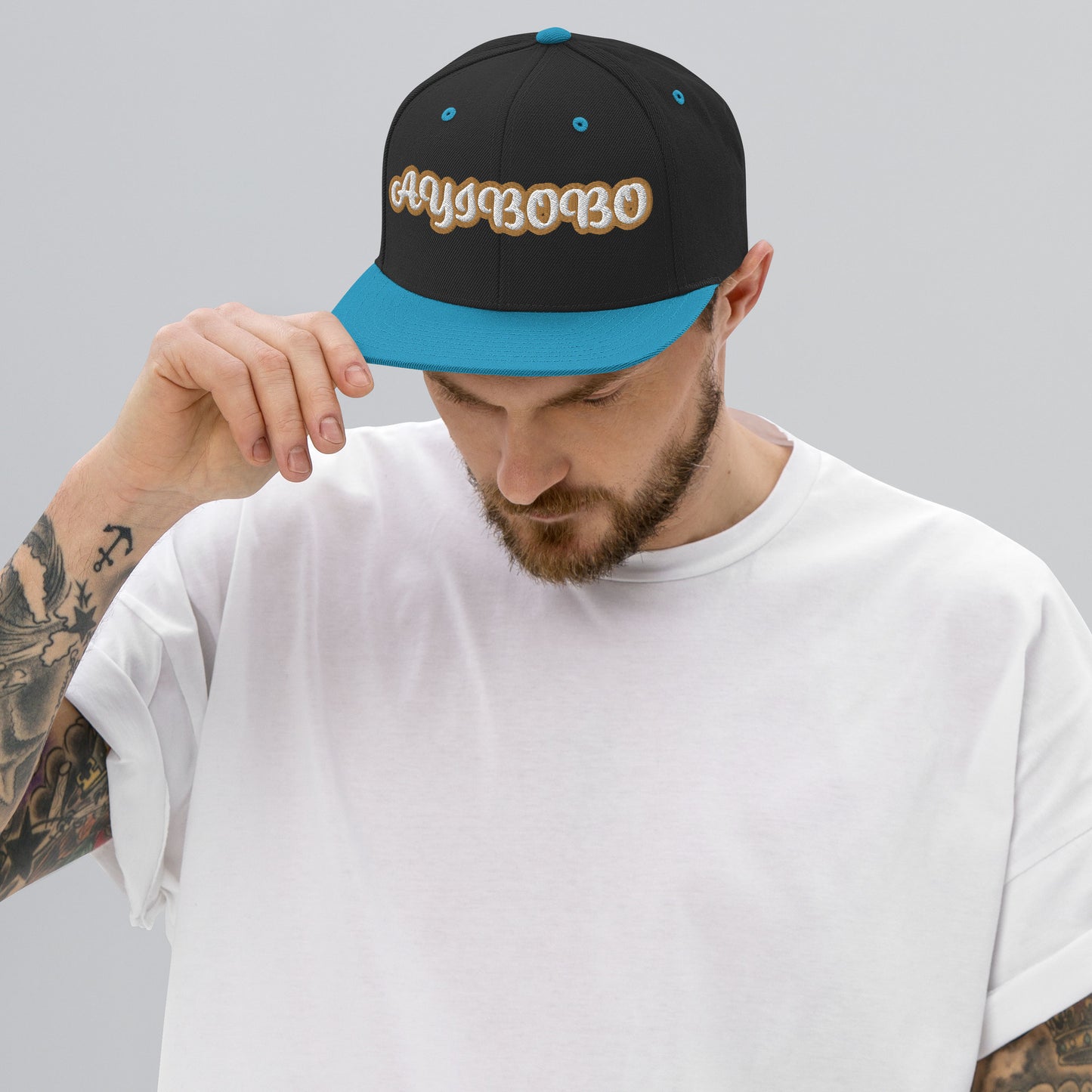 Ayibobo Script Snapback hat