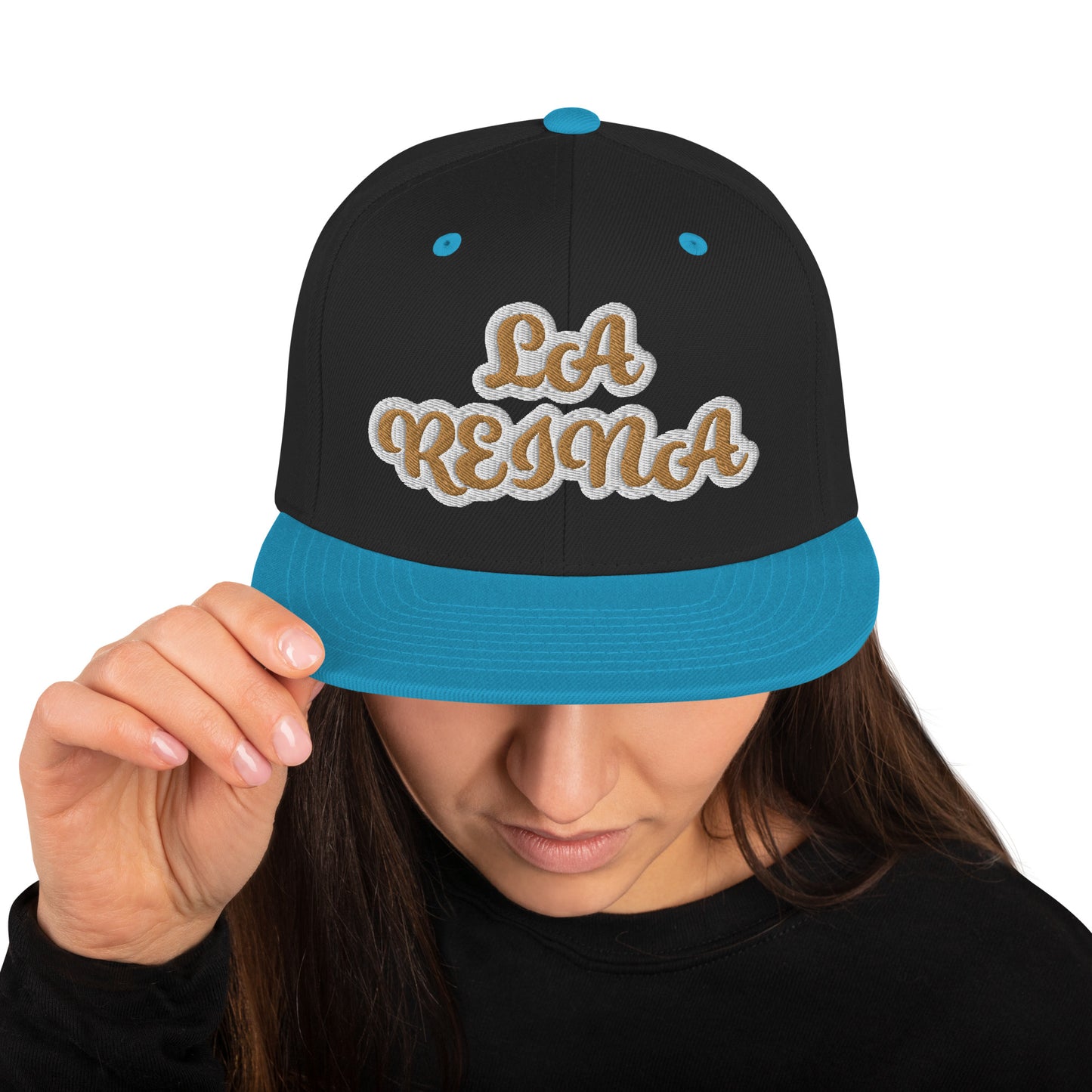 La Reina Reverse Script Snapback hat