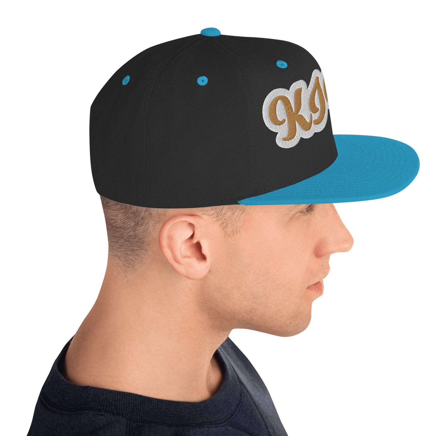 King Reverse Script Snapback hat