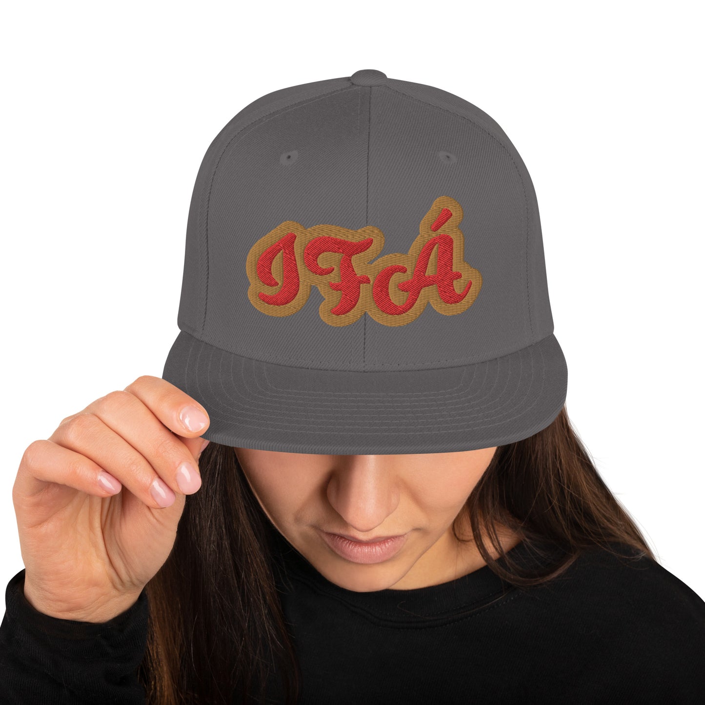 IFÁ Red 7 Script Snapback Hat