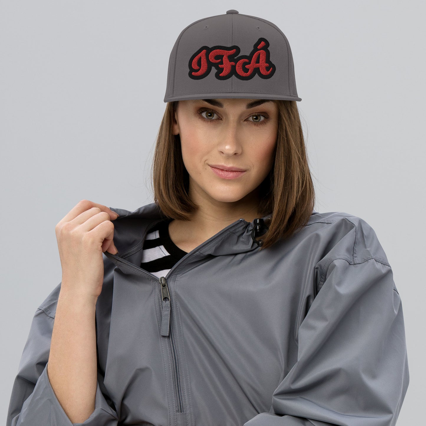 IFÁ Red 3 Script Snapback Hat