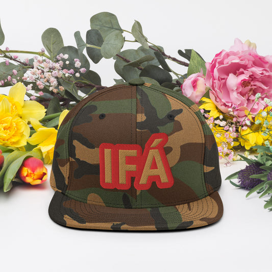 IFÁ Red 8 Snapback Hat