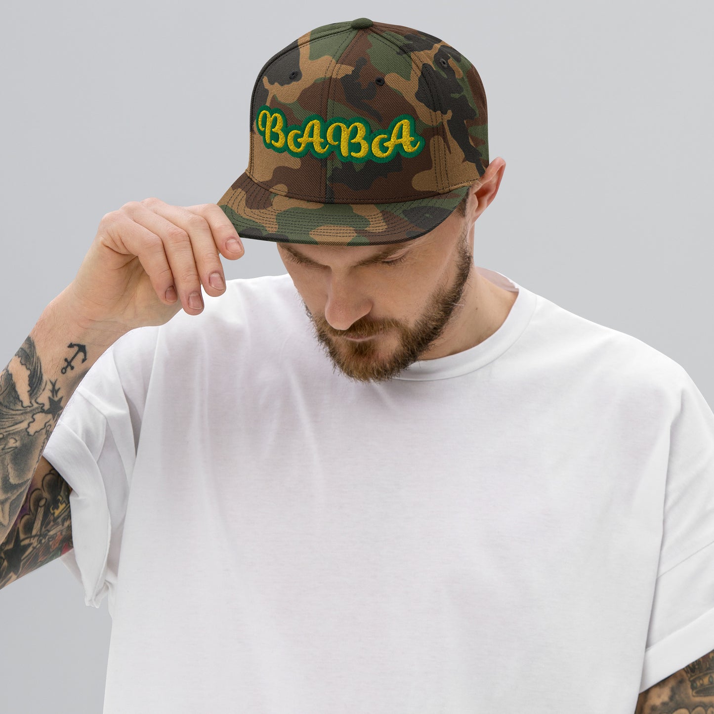 Baba 1 Lucumi Reverse Script Snapback hat